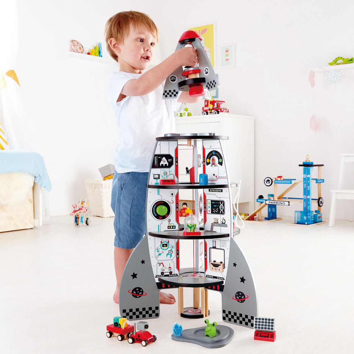 Konstruktionsspiel FOUR-STAGE ROCKET SHIP Hape