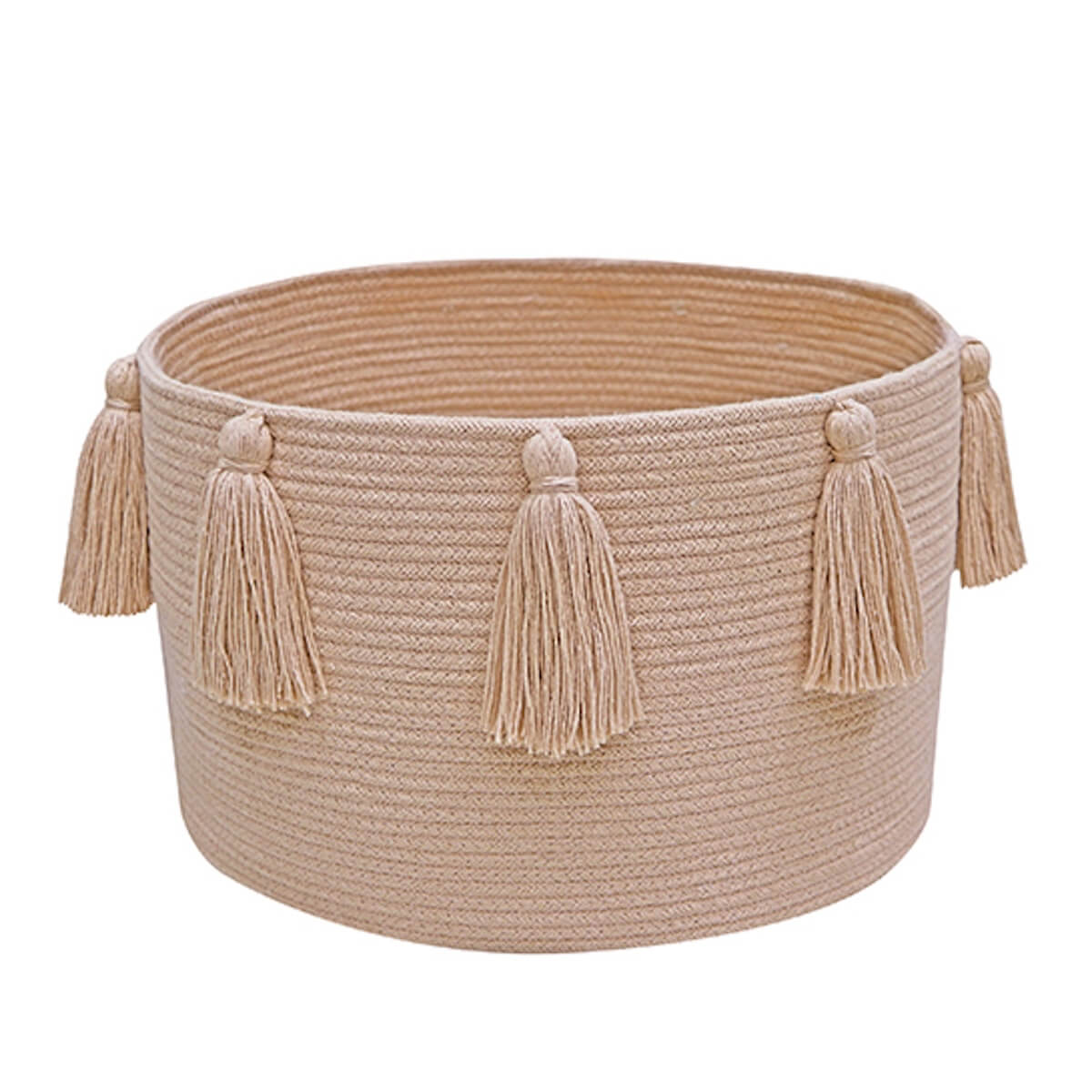 Korb Neu Quasten Lorena Canals rosa