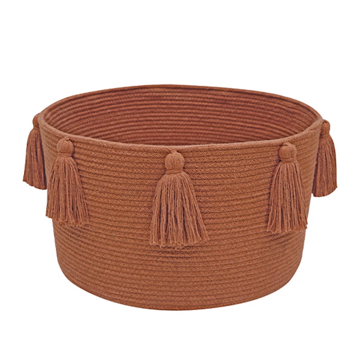 Korb Neue Quasten Ø40x25cm Lorena Canals Kastanie
