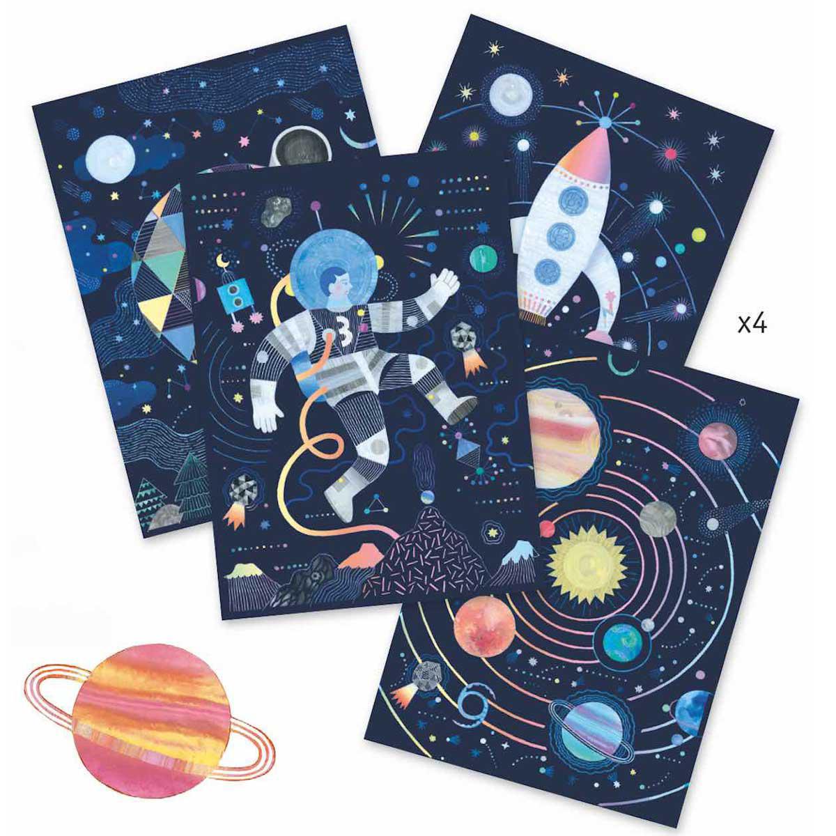 Kratzbilder Weltall Djeco