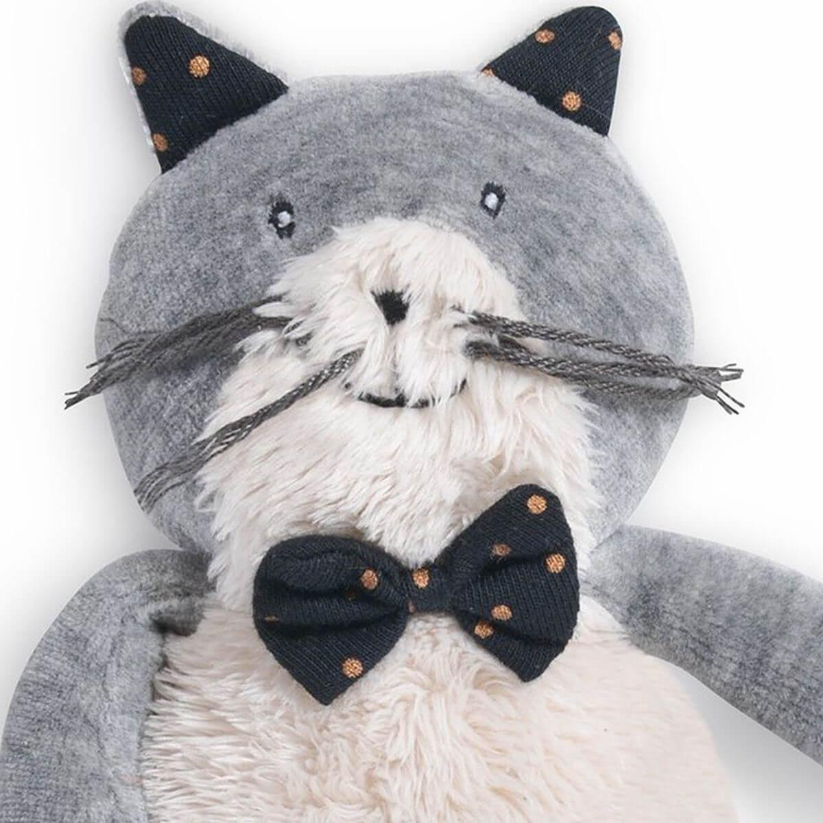 Kuscheltier Katze FERNAND LES MOUSTACHES Moulin Roty hellgrau