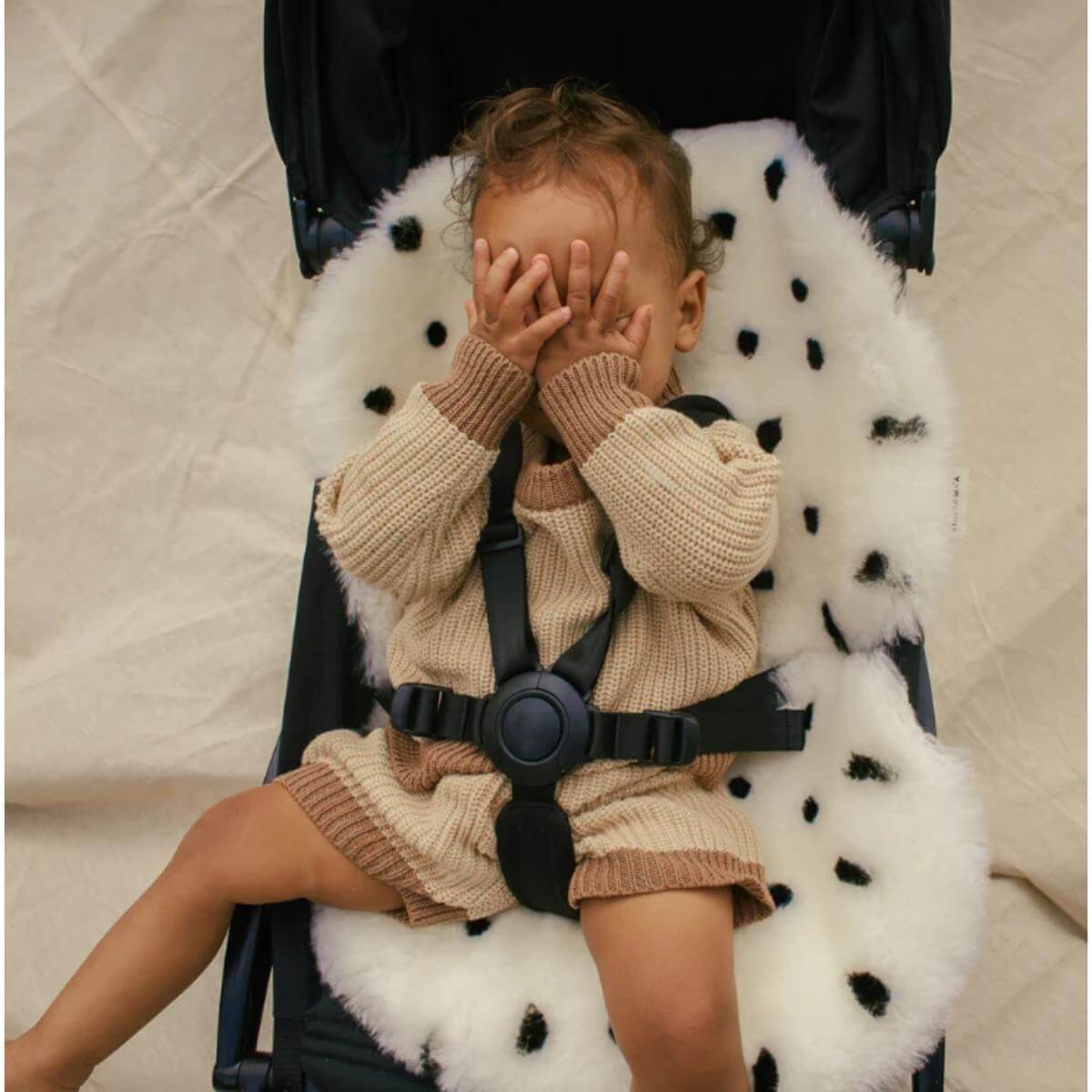 Lammfelldecke - Festes Geschirr Binibamba dalmation