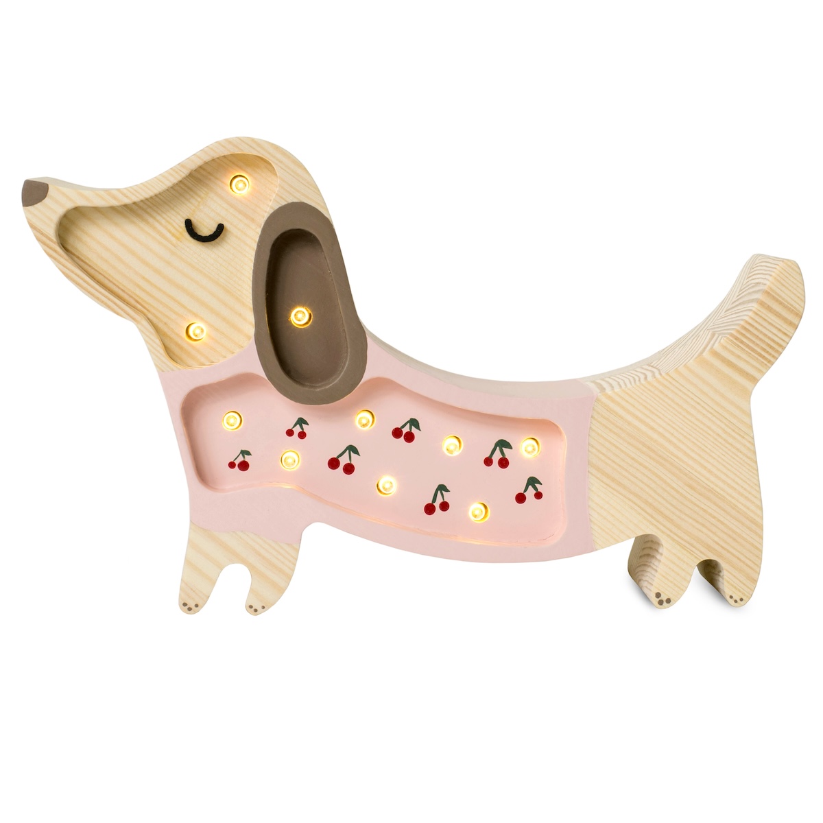 Lampe mini PUPPY Little Lights cherries on pink