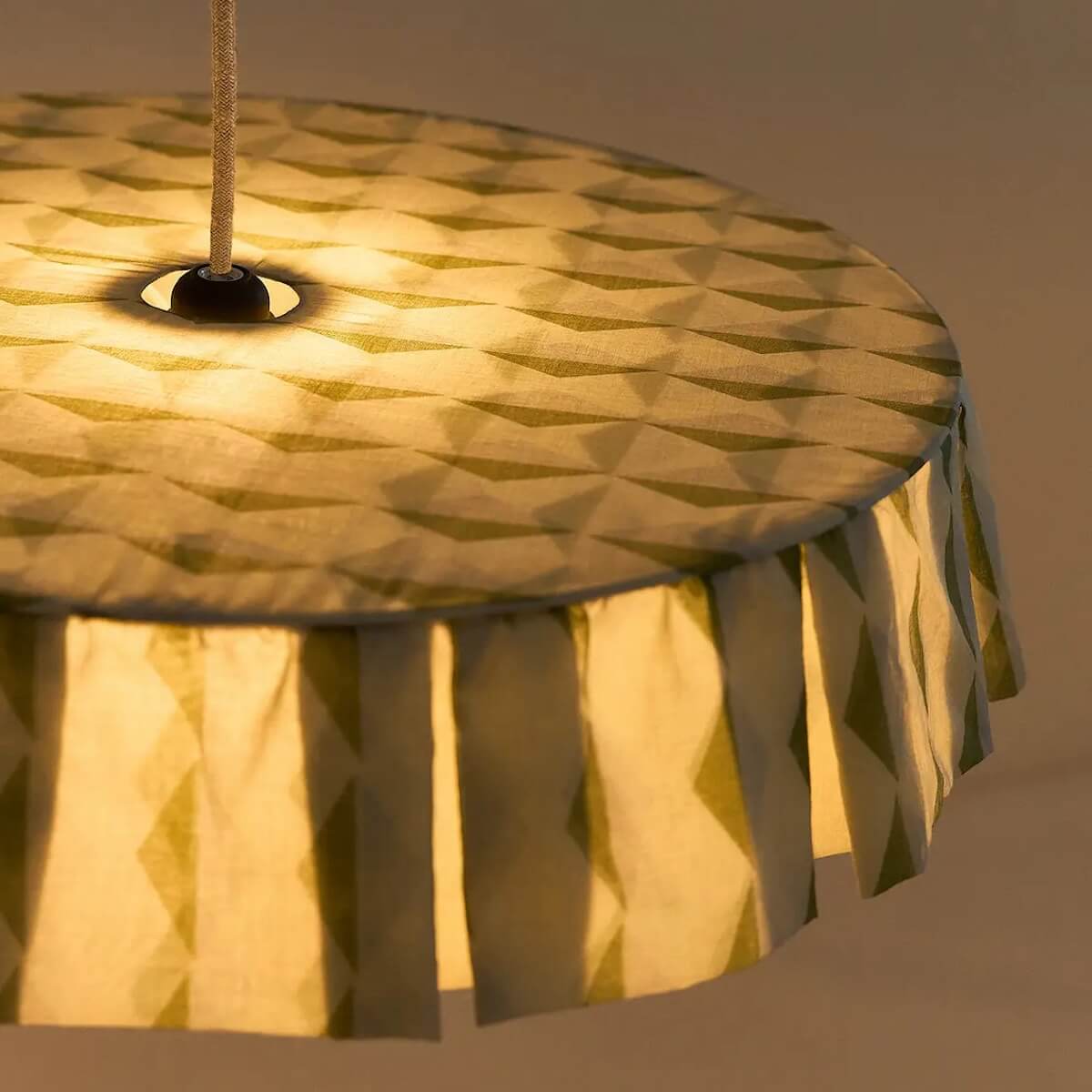 Lampenschirm VIBES 50x12cm Nobodinoz Green Blue Harlequin