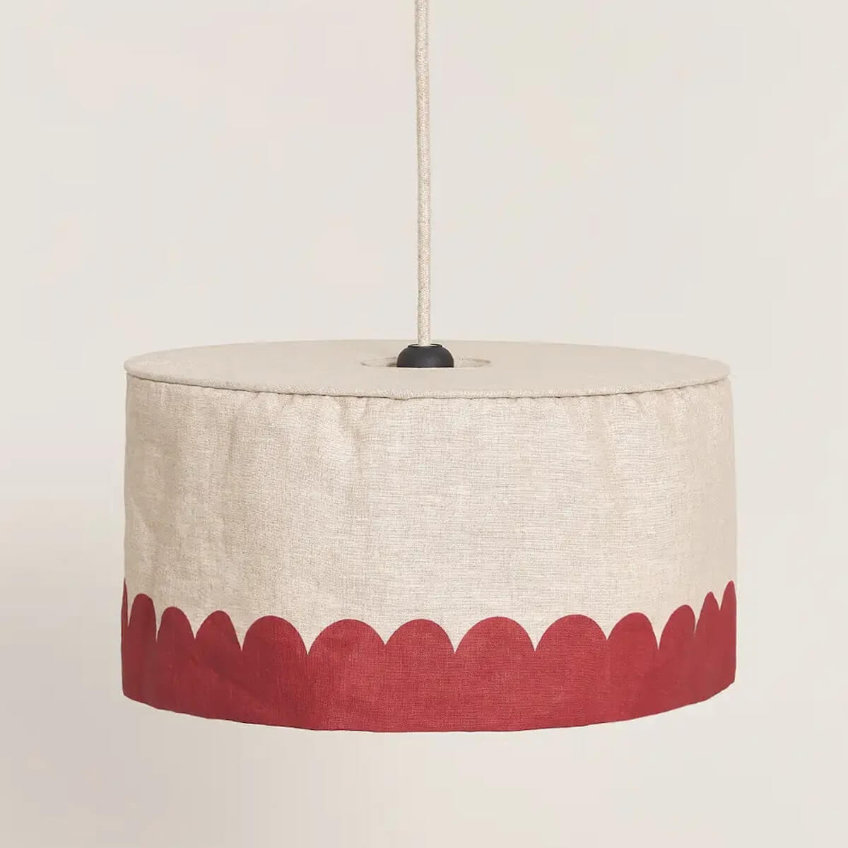 Lampenschirm VIBES Leinen 40x18cm Nobodinoz Carmine