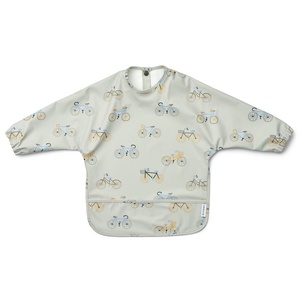 Langarm Lätzchen MERLE Liewood Fahrrad Wolke blau