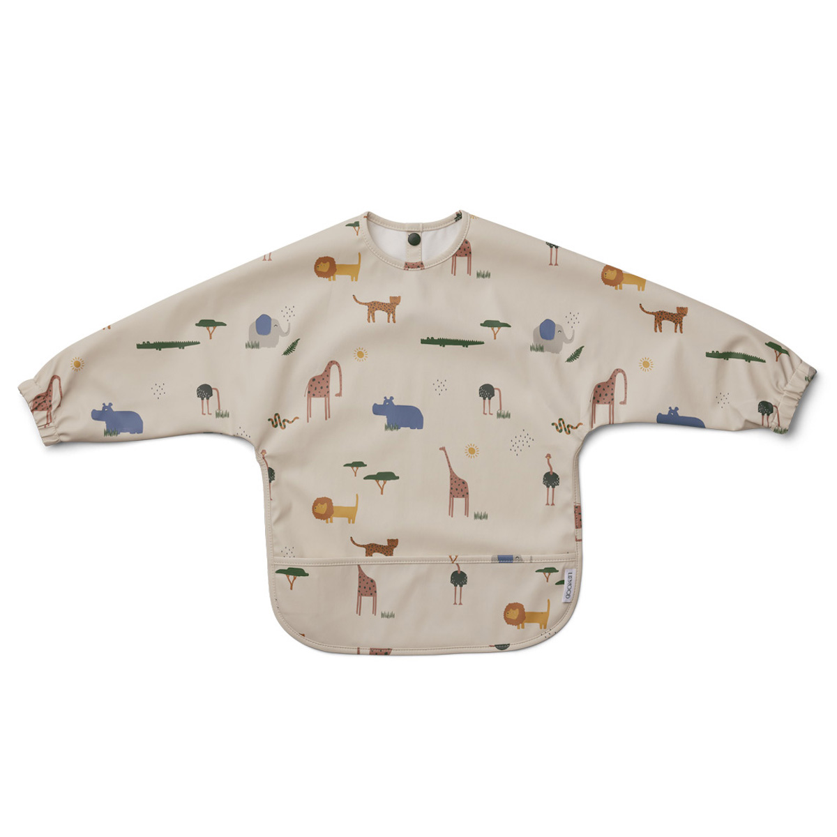 Langarm Lätzchen MERLE Liewood Safari sandy mix NOOS