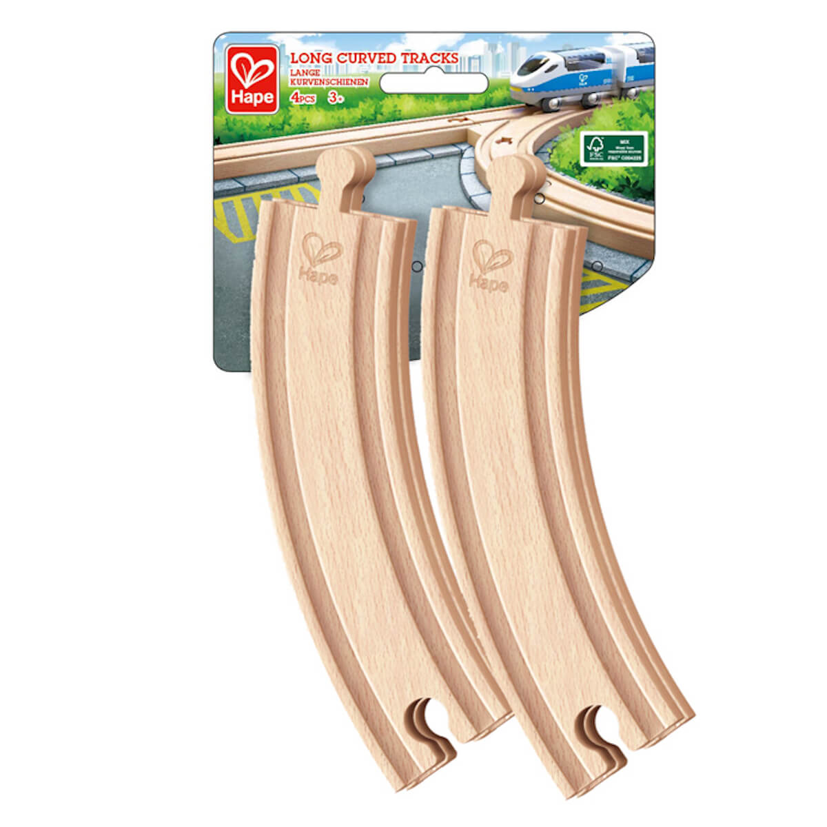 Lange gebogene Schienen 4 Stück Hape