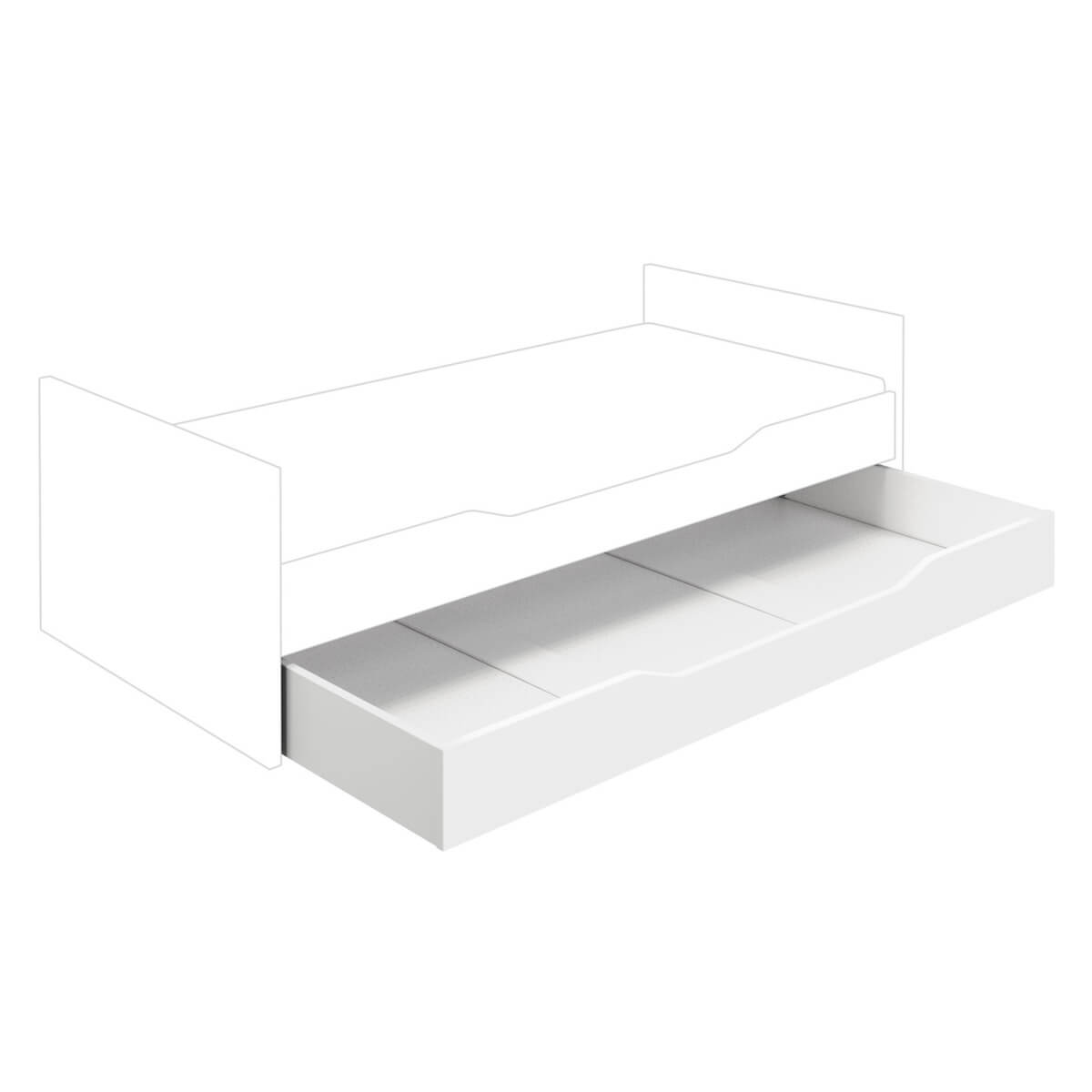 Lattenrost 90x190cm mit Rollen Paidi weiß