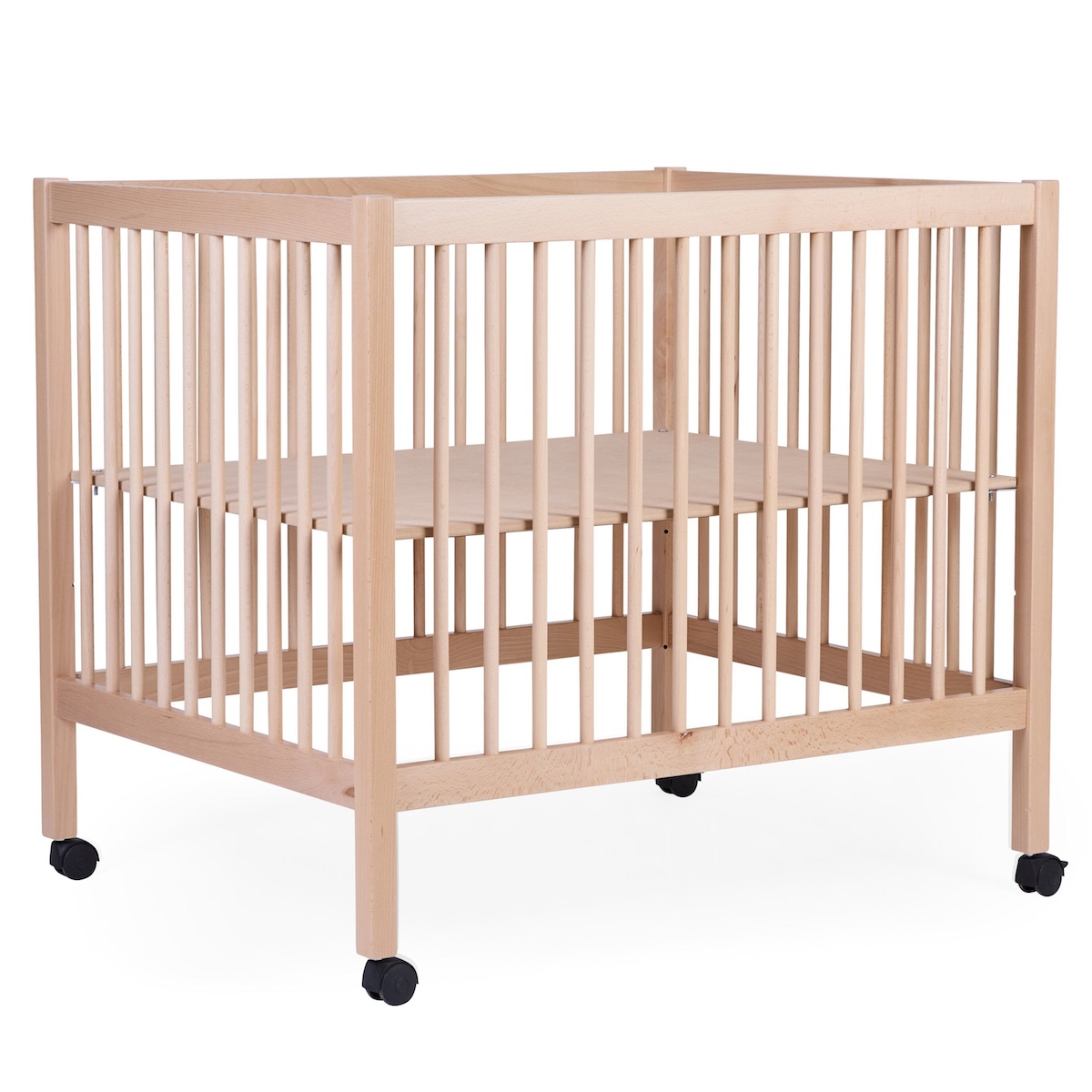 Laufgitter 97 75x95cm mit Rädern childhome Buche natur