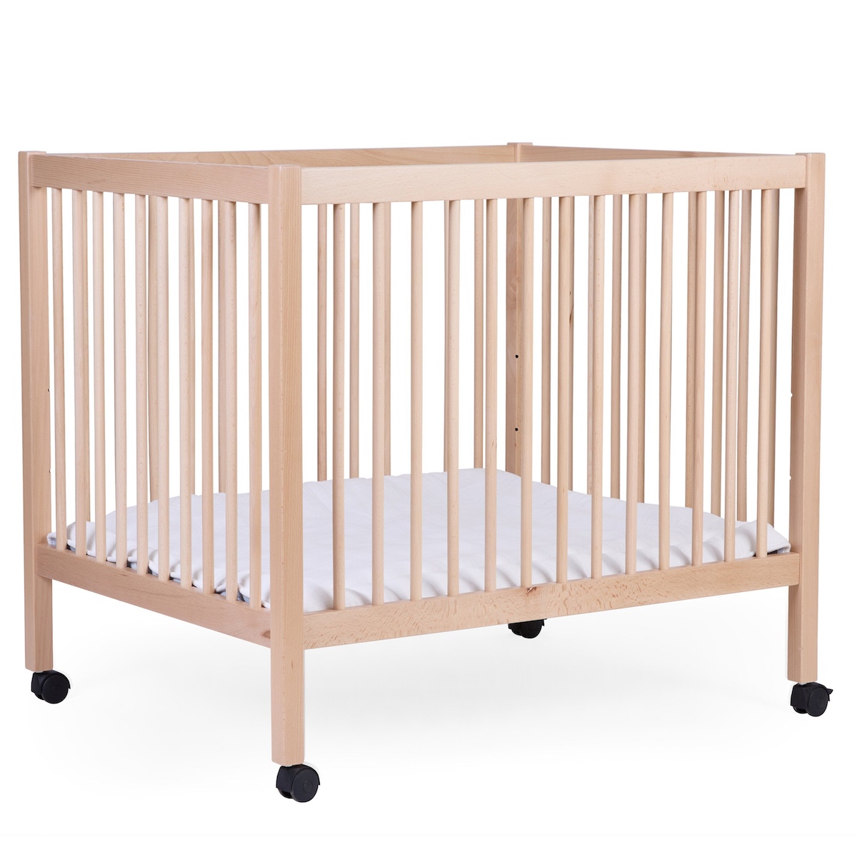 Laufgitter 97 75x95cm mit Rädern childhome Buche natur