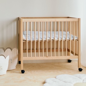 Laufgitter 97 75x95cm mit Rädern childhome Buche natur