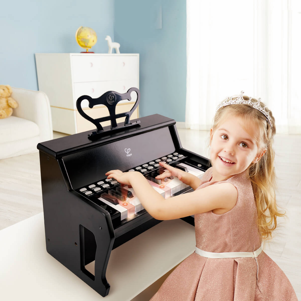 Learn with Lights Piano Hape black