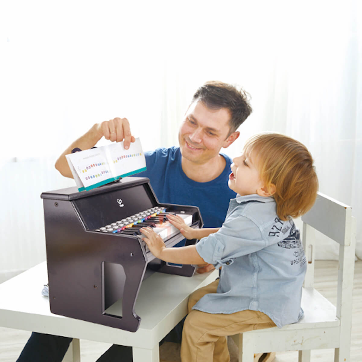 Learn with Lights Piano Hape black