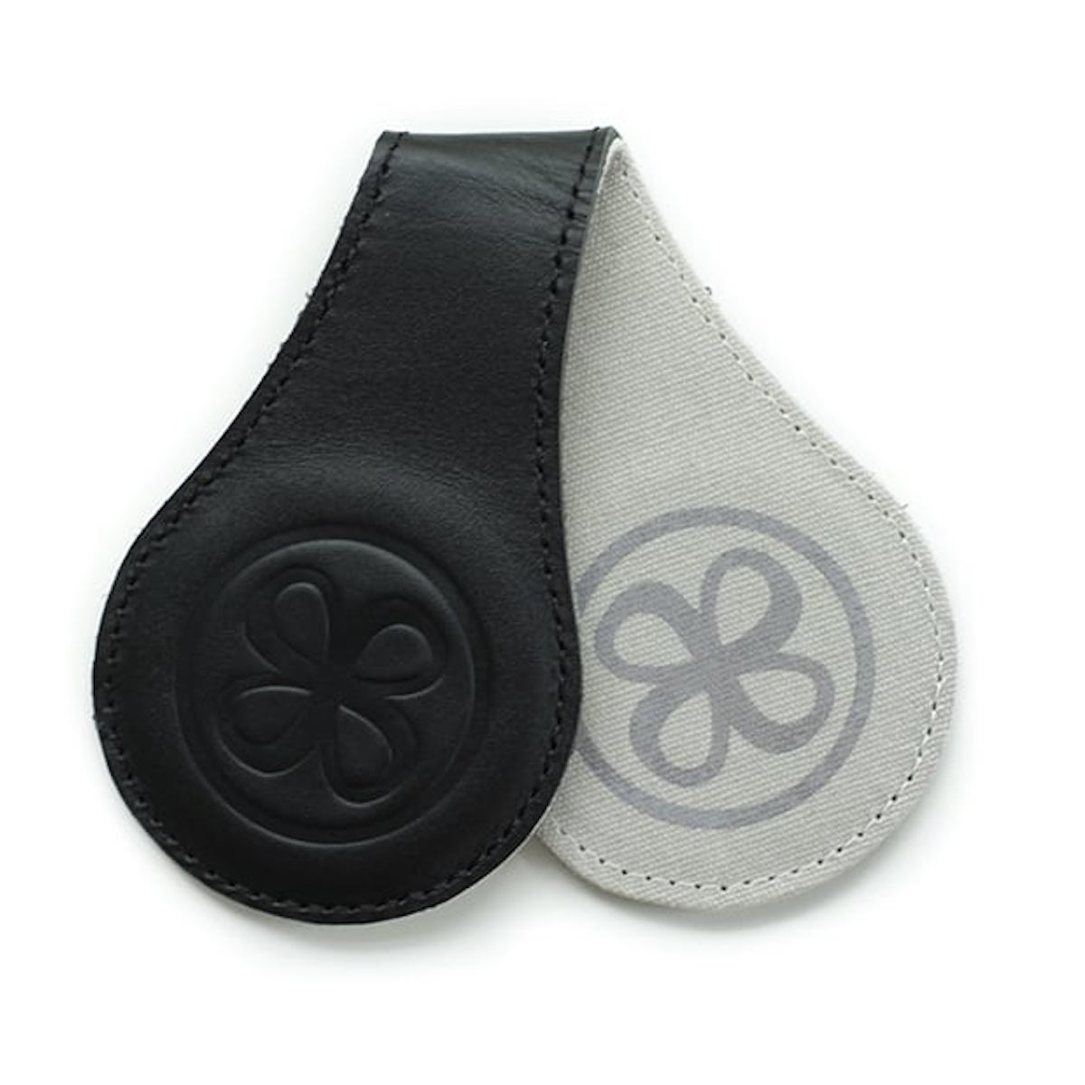 Lederclips Schwarz Cloby Schwarz/Grau