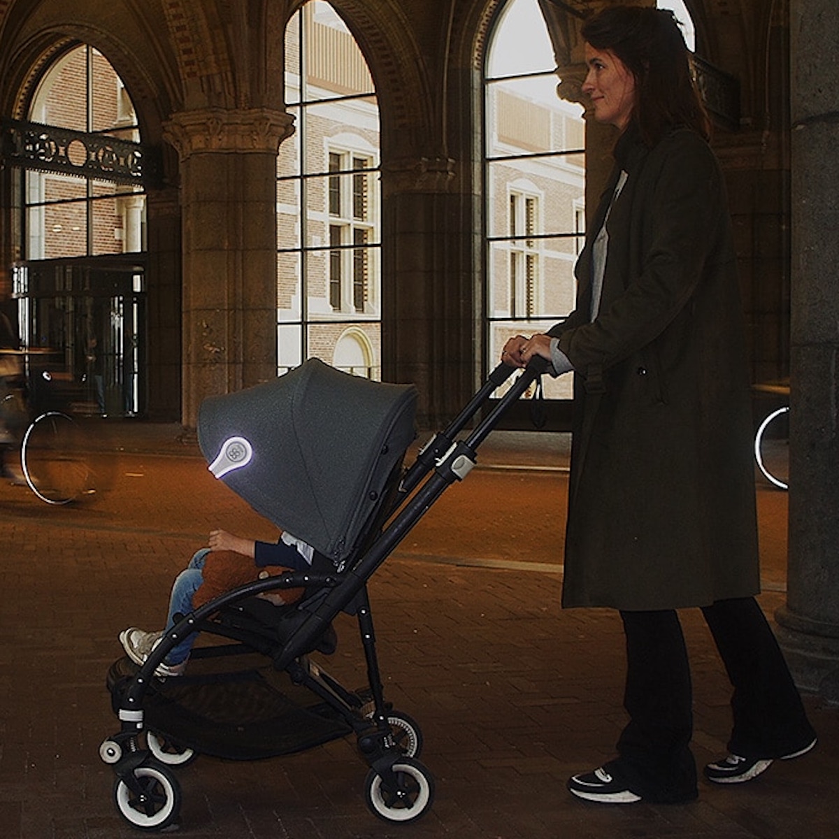 Lederclips Schwarz Cloby Schwarz/Grau