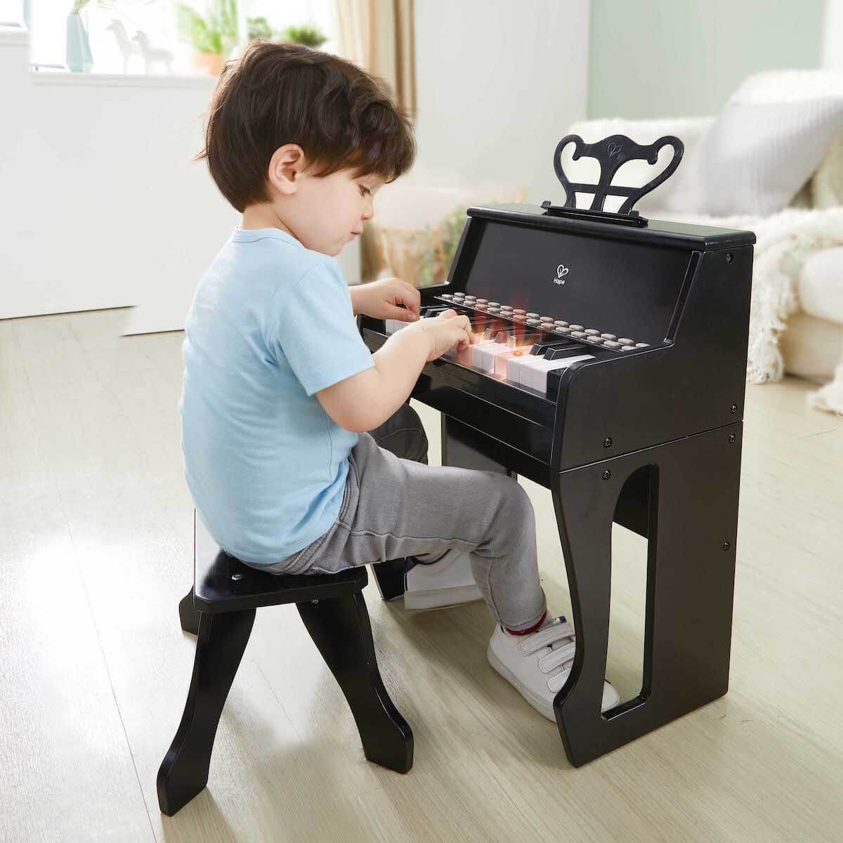 Leuchttasten-Piano mit Hocker Hape