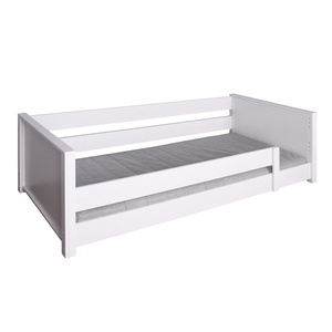 Liege bodentief-Fallschutz niedrig 90x200cm KASVA massiv weiß-lackiert