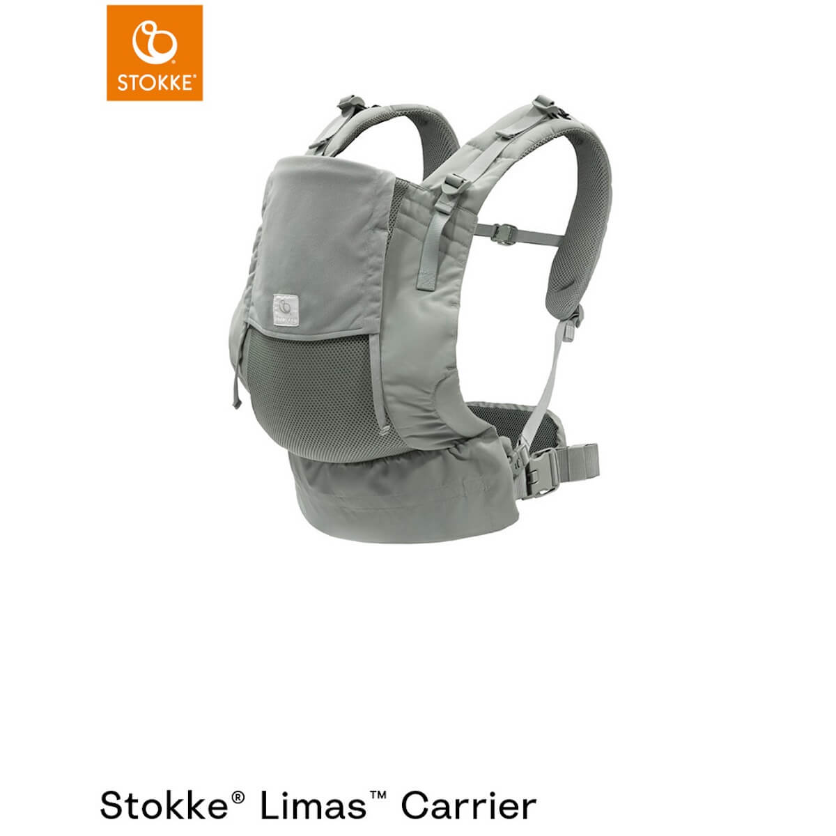 LIMAS Mesh Stokke Front-Rücken-Tragetuch glacier green