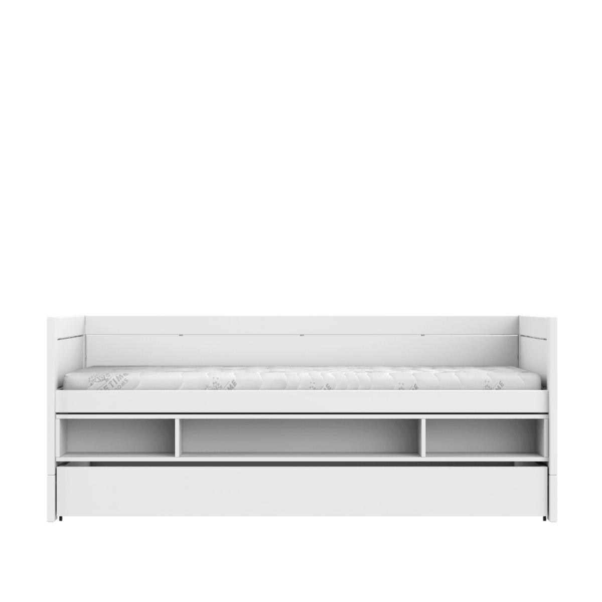 Lit cabine avec rangement et tiroir de lit LUX Lifetime white