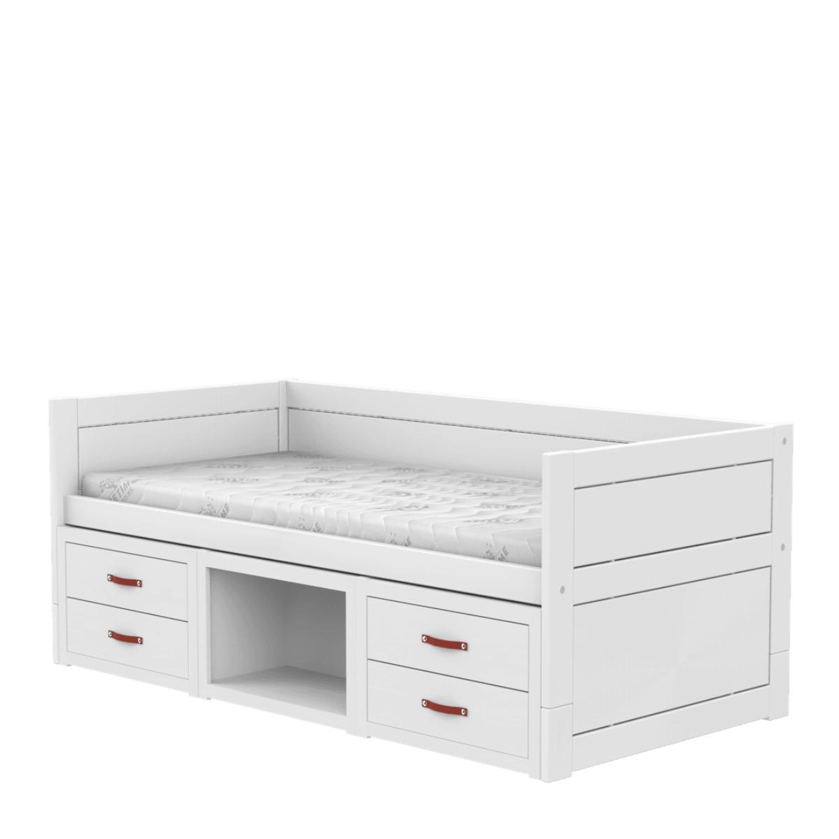 Lit cabine avec tiroirs et rangements LUX LIFETIME white