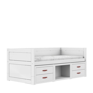 Lit cabine avec tiroirs et rangements LUX LIFETIME white
