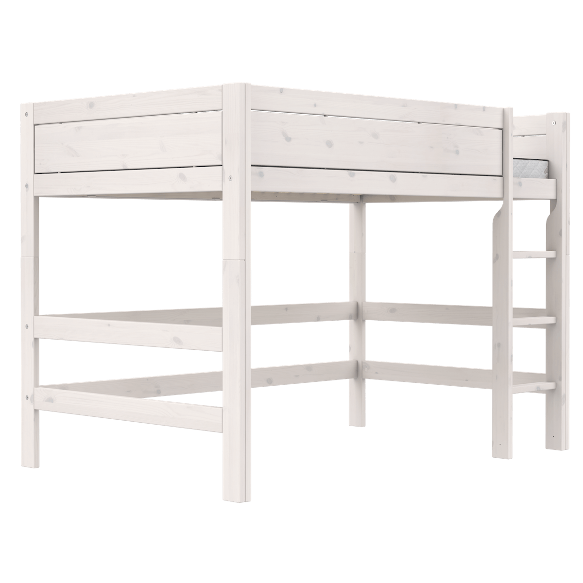 Lit haut 120x200x152cm PREMIUM Lifetime whitewash