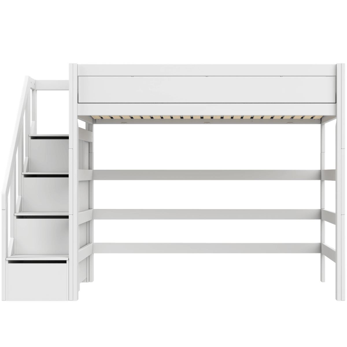 Lit mezzanine 120x200x177cm escalier PREMIUM Lifetime white