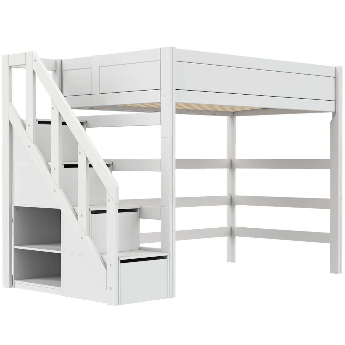 Lit mezzanine 120x200x177cm escalier PREMIUM Lifetime white