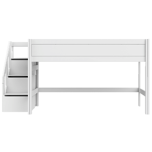 Lit mi-hauteur 120x200x128cm escalier PREMIUM Lifetime white