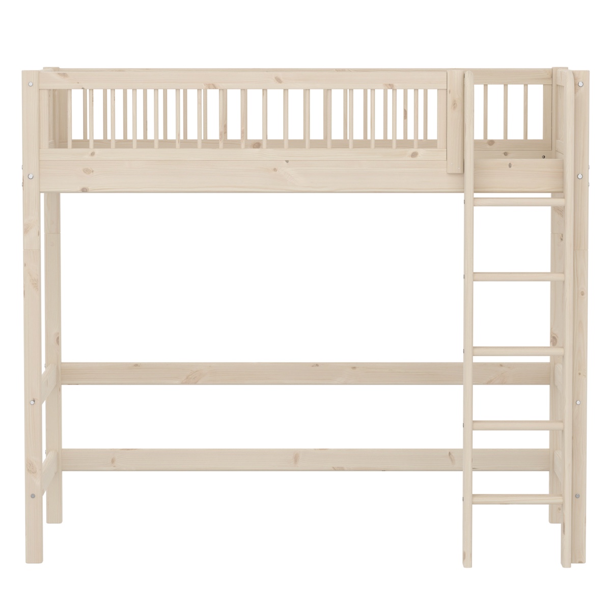 Litera CLASSIC escalera recta madera de pino maciza espacio de almacenamiento estación de trabajo FLEXA