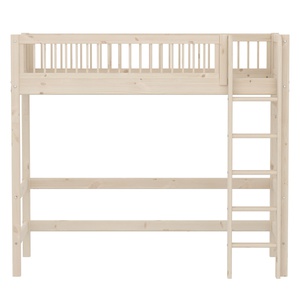 Litera CLASSIC escalera recta madera de pino maciza espacio de almacenamiento estación de trabajo FLEXA