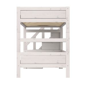 Lits superposés 120x200cm escalier DELUXE Lifetime whitewash