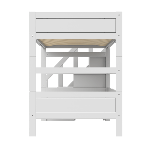 Lits superposés 120x200cm escalier PREMIUM Lifetime white