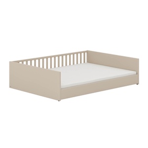 LITTLE FLO Umbaubett 140x200 in Kaschmirbeige, mit Designgitter Vorder- und Rückseite ohne Lattenrost und Matratze LITTLE FLO Paidi Beige cashmere