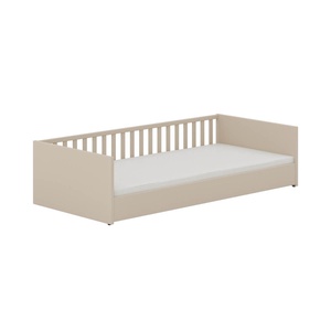 LITTLE FLO Umbaubett 90x200 in Kaschmirbeige, mit Design-Gitterseiten vorne und hinten ohne Lattenrost und Matratze LITTLE FLO Paidi Beige cashmere