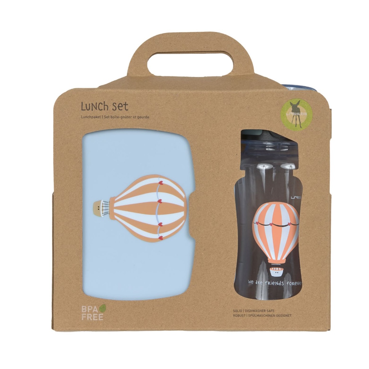 Lunch Set Tiny Drivers Balloon Laessig (Lunchbox + Drinking Bottle)