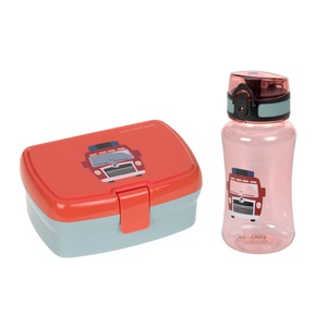 Lunch Set Tiny Drivers Fire Engine Laessig (Lunchbox + Drinking Bottle)