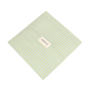 Matrizenhaus STORIES Limitierte Auflage - Bio-Baumwolljersey 50x70cm Nobodinoz grünes Zitronengitter