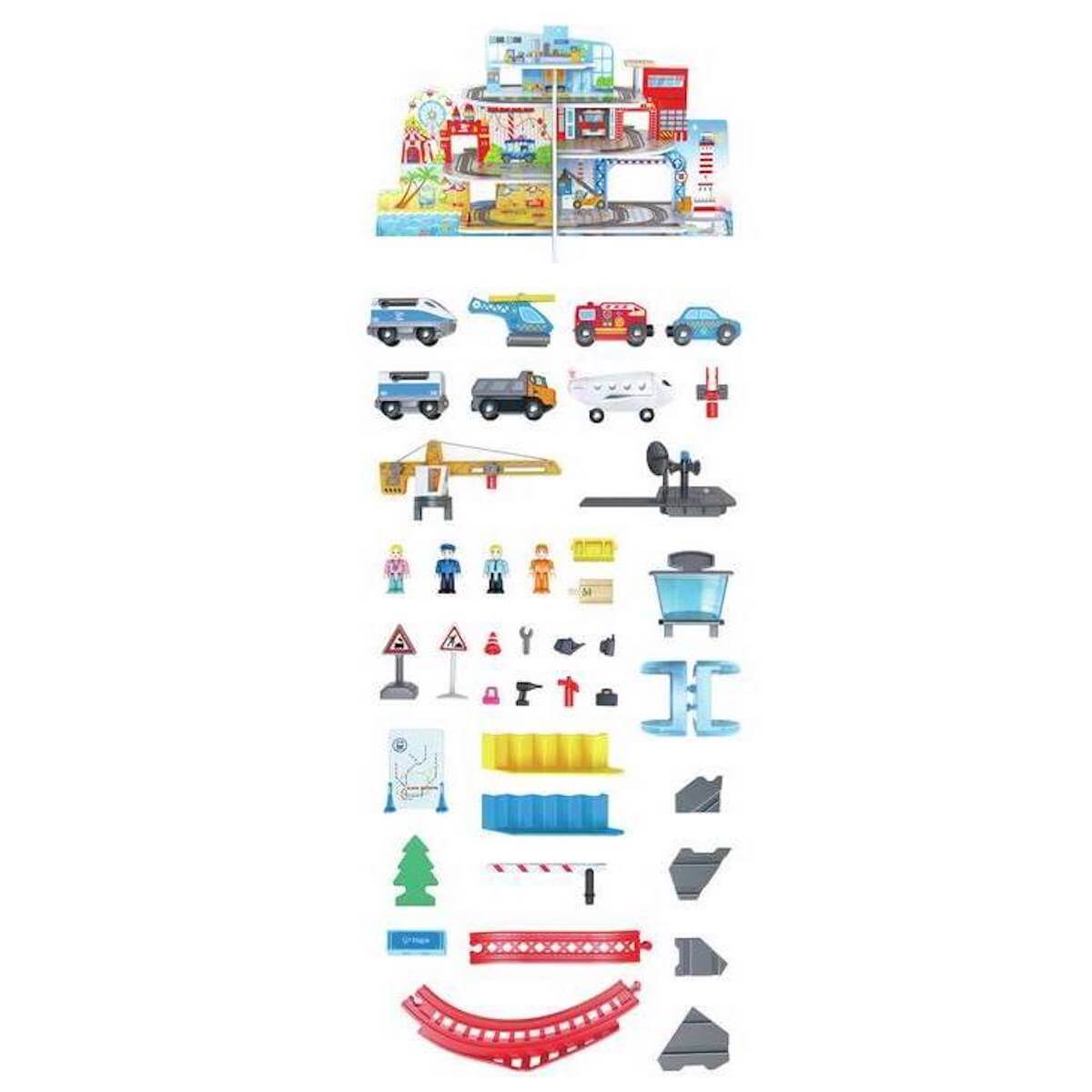 Mega City Eisenbahn Set Hape