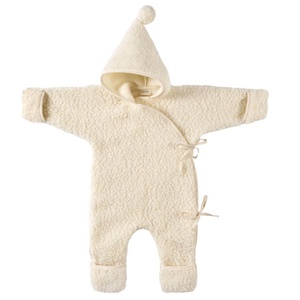 Merino Wool Snugglesuit (romper) 6-18m Binibamba milk