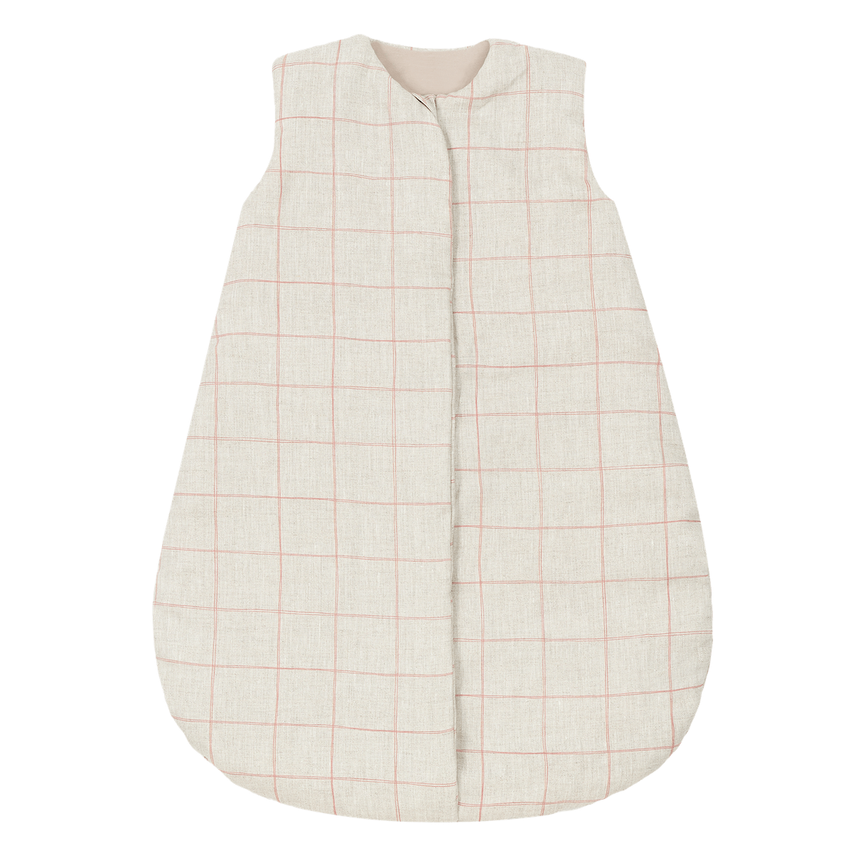 Mid-season Babyschlafsack, 6-18 Monate. Nobodinoz Natur mit rot