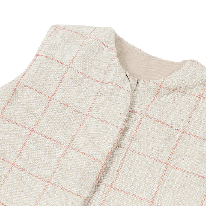 Mid-season Babyschlafsack, 6-18 Monate. Nobodinoz Natur mit rot