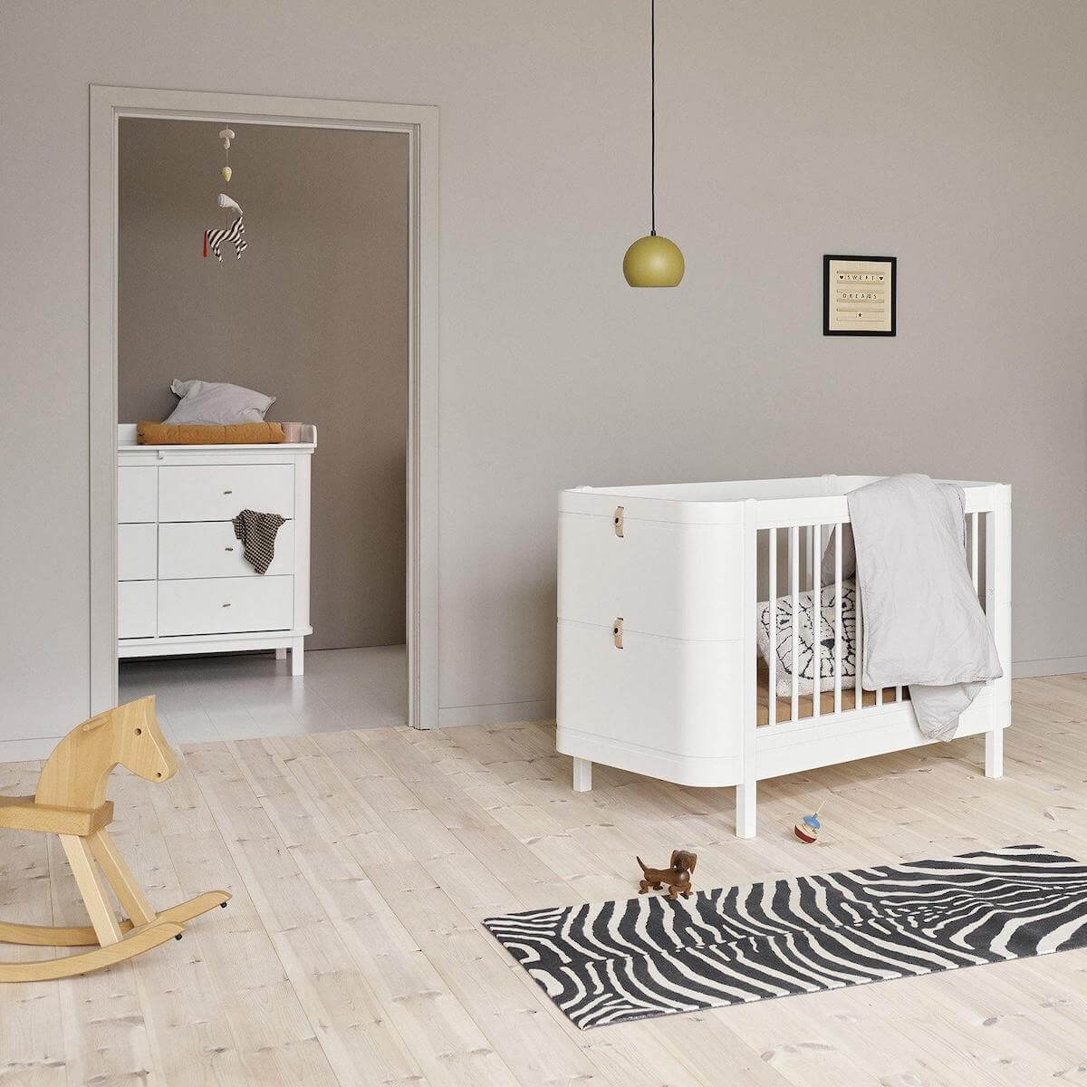 Mini+ cot, 68x122 cm  Oliver Furniture white