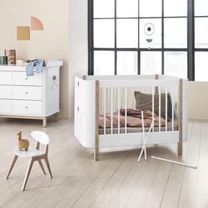 Mini+ cot, 68x122cm Olive Furniture white oak 
