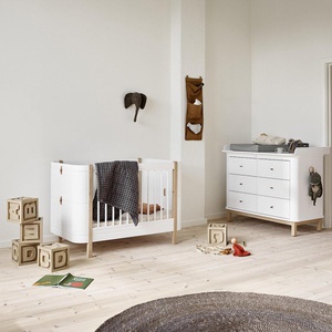 Mini+ cot, 68x122cm Olive Furniture white oak 