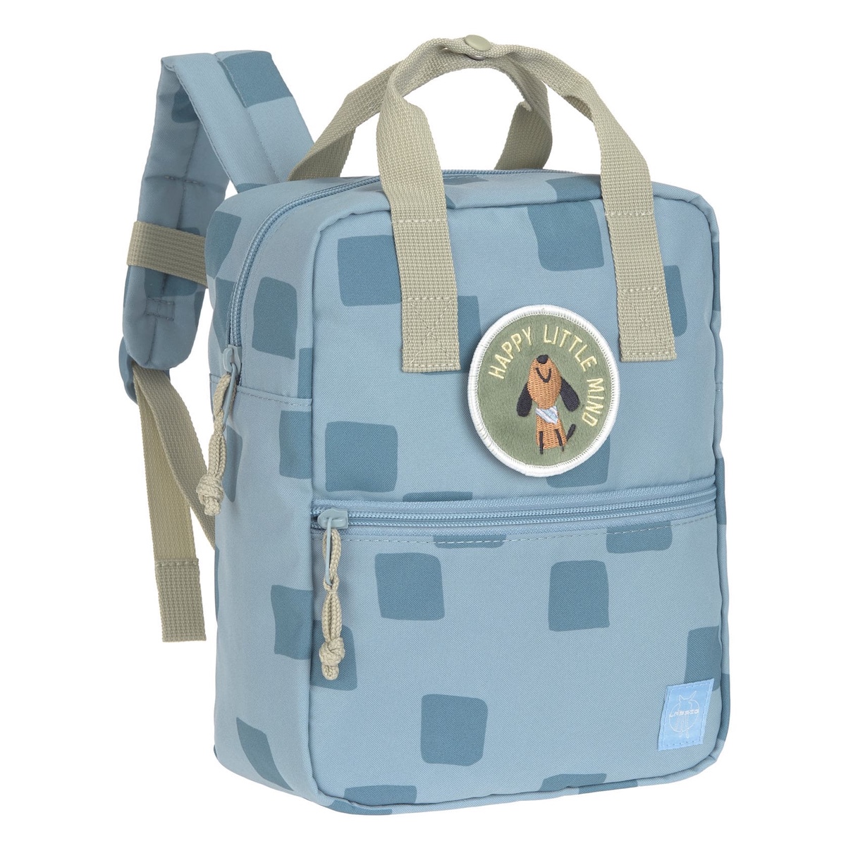 Mini Square PATTERN PARTY Laessig blauer Rucksack