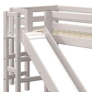 Mittelhohes Bett 90x200cm Plattform Rutsche CLASSIC Flexa grey washed