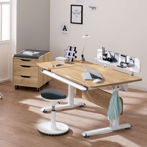 Mobiler Container 3S, Eiche Nebraska NB, oben eine Schublade mit Utensilientablett, in der Mitte und unten eine Schublade, jeweils mit Selbsteinzug und DIEGO Schreibtische Paidi Eiche Nebraska Dämpfung