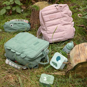 Mochila infantil acolchada Croco Rosa Done by Deer